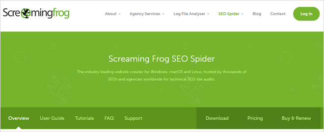 テクニカルSEOにおすすめのツール「Screaming Frog SEO Spider」